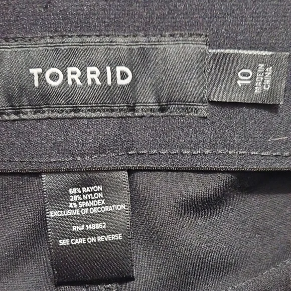 Torrid Women's Black Skinny Tuxedo Pants Size 10 - Picture 6 of 6